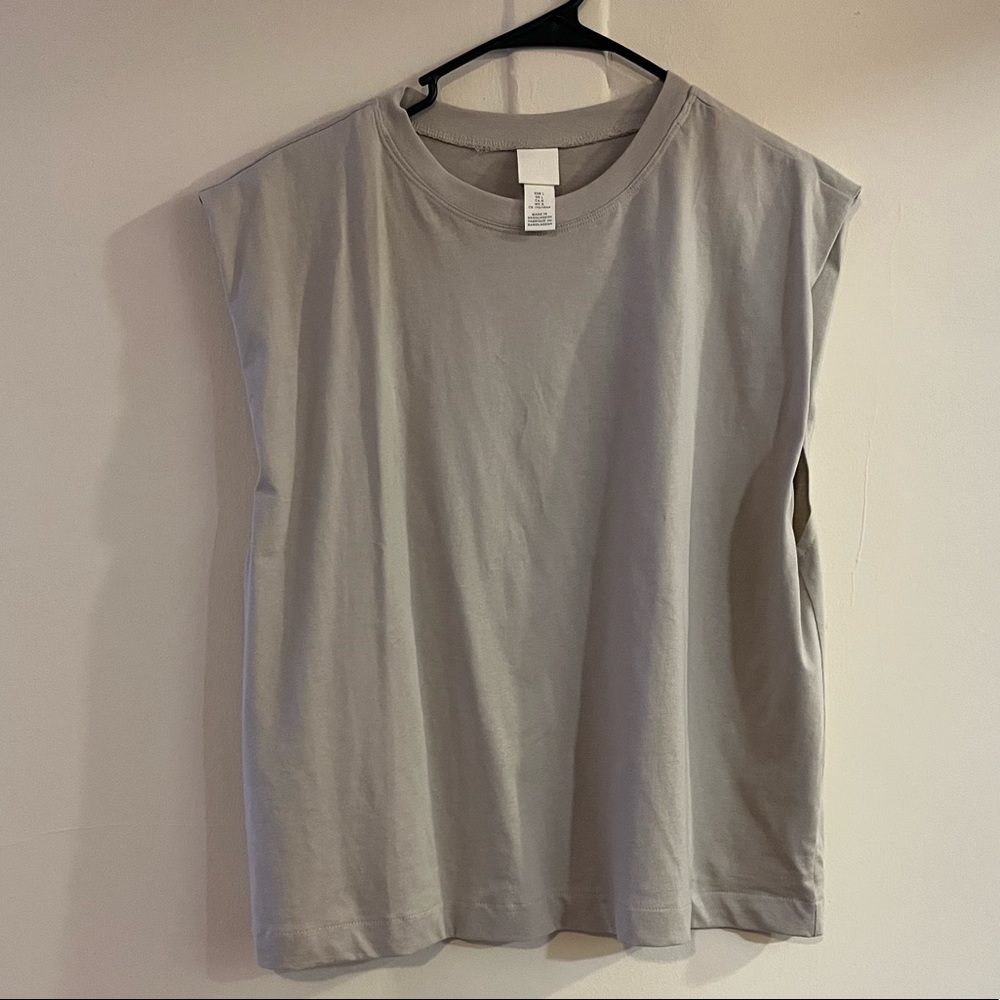 Taupe muscle tank